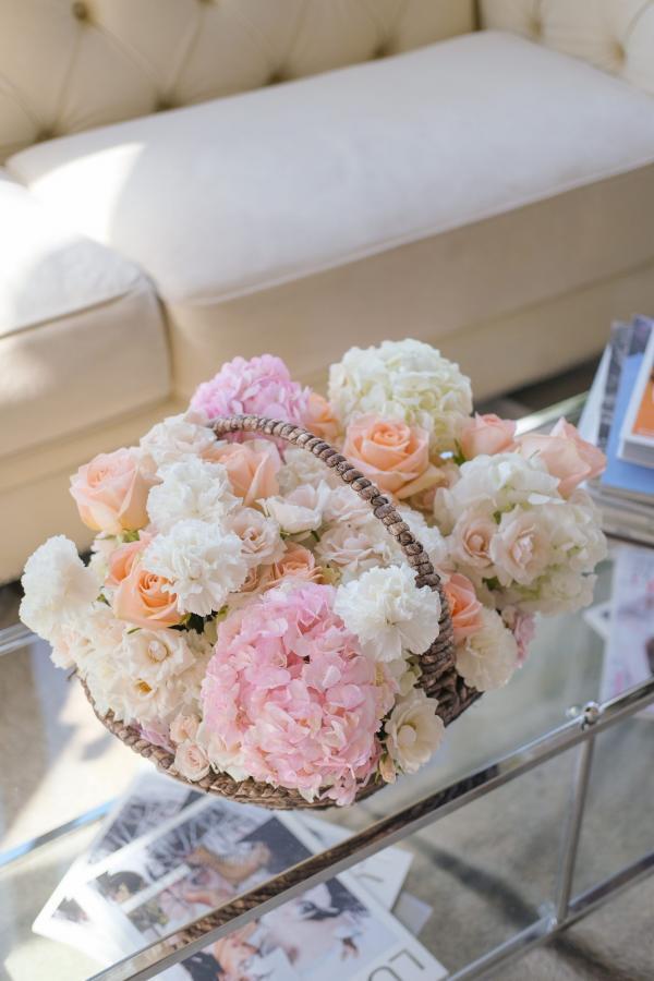 Flirty floral basket